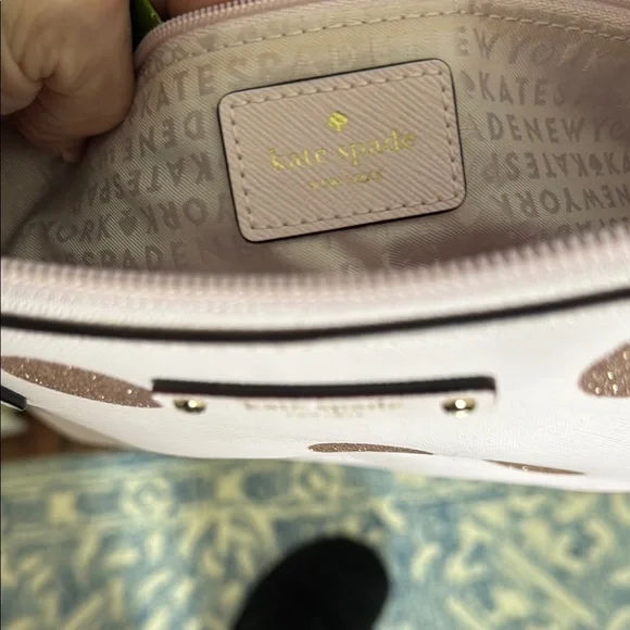 Kate Spade Pink and Gold Polka Dot Tote - Picture 6 of 7